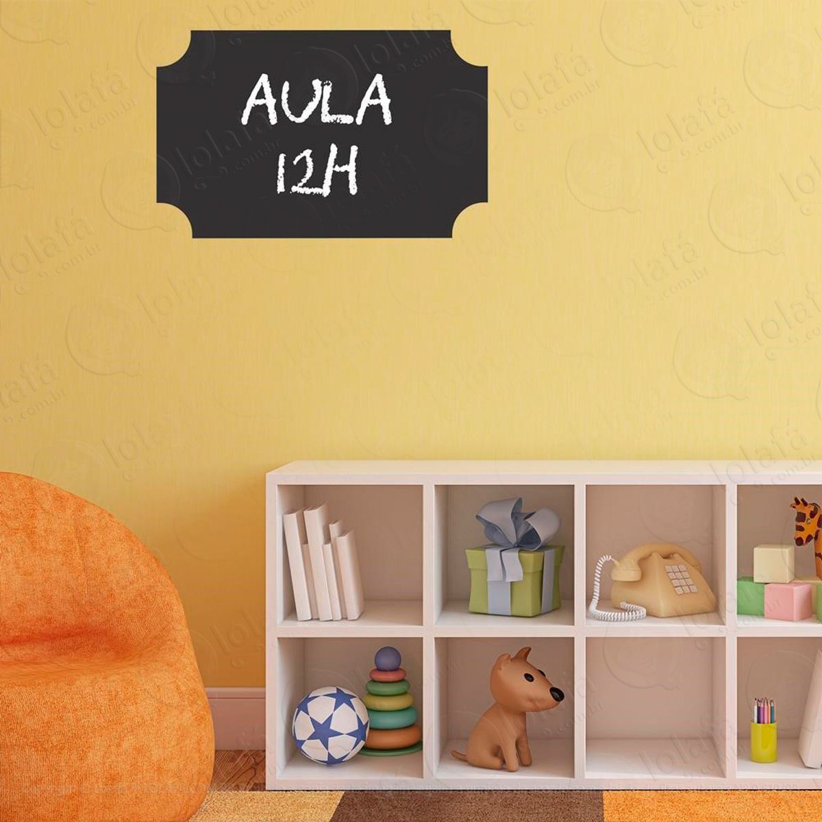 Moldura Adesivo Lousa Quadro Negro de Parede para Escrever com Giz Mod:307