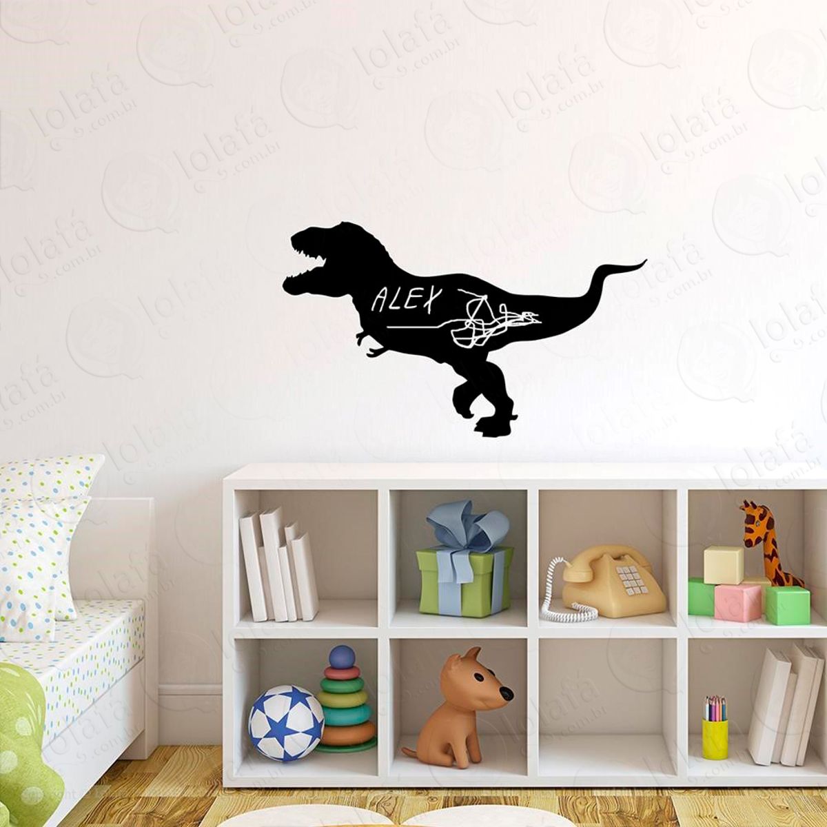 Dinossauro Adesivo Lousa Quadro Negro de Parede para Escrever com Giz Mod:309
