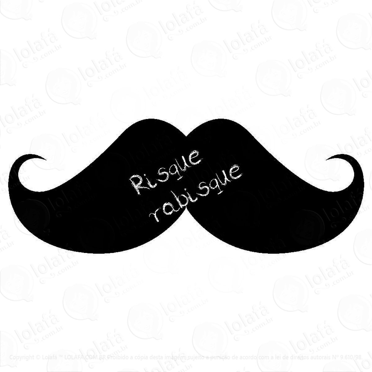 Bigode Adesivo Lousa Quadro Negro de Parede para Escrever com Giz Mod:318