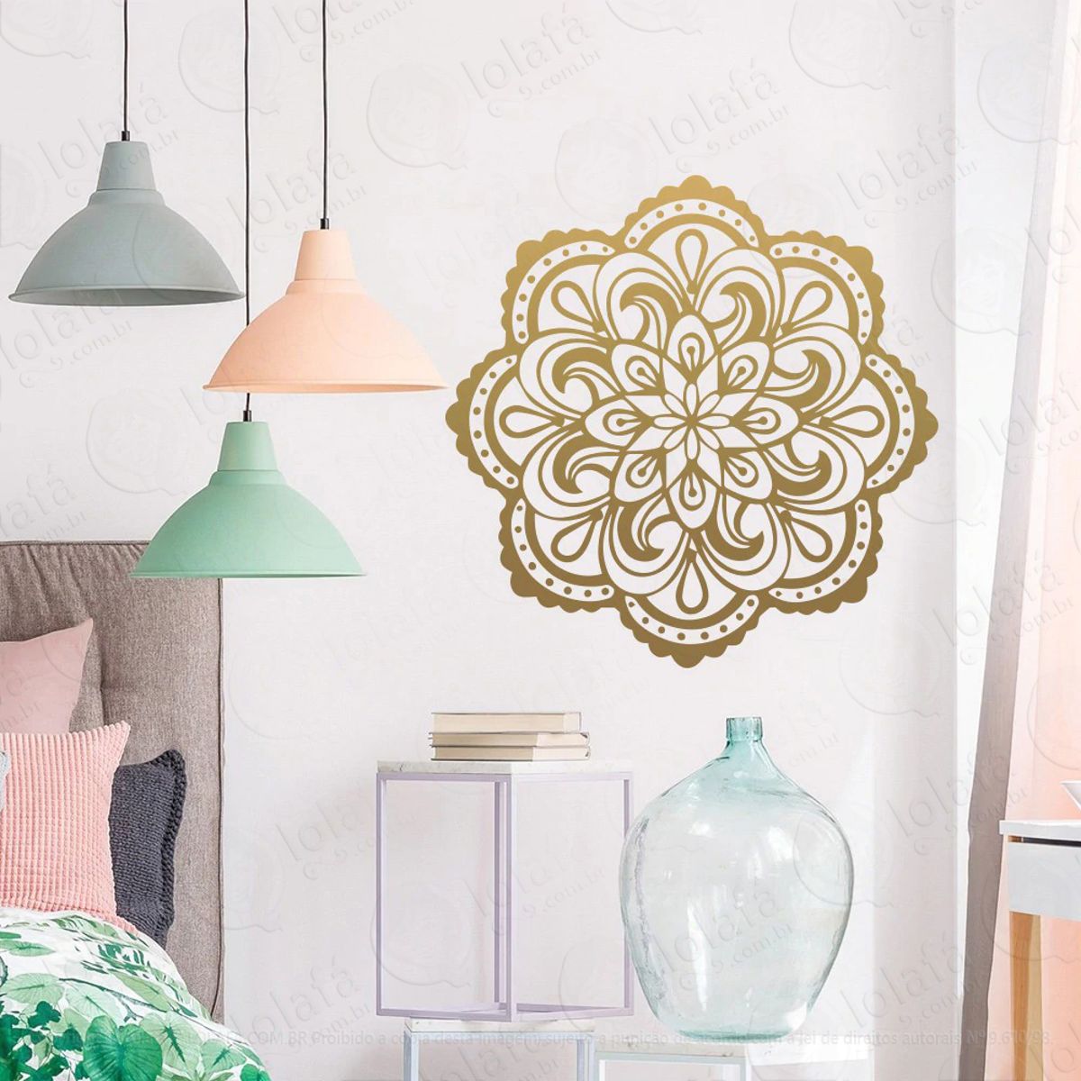 Mandala Para Harmonia do Lar Adesivo de Parede Decorativo para Casa, Quarto, Sala e Vidro Mod:3