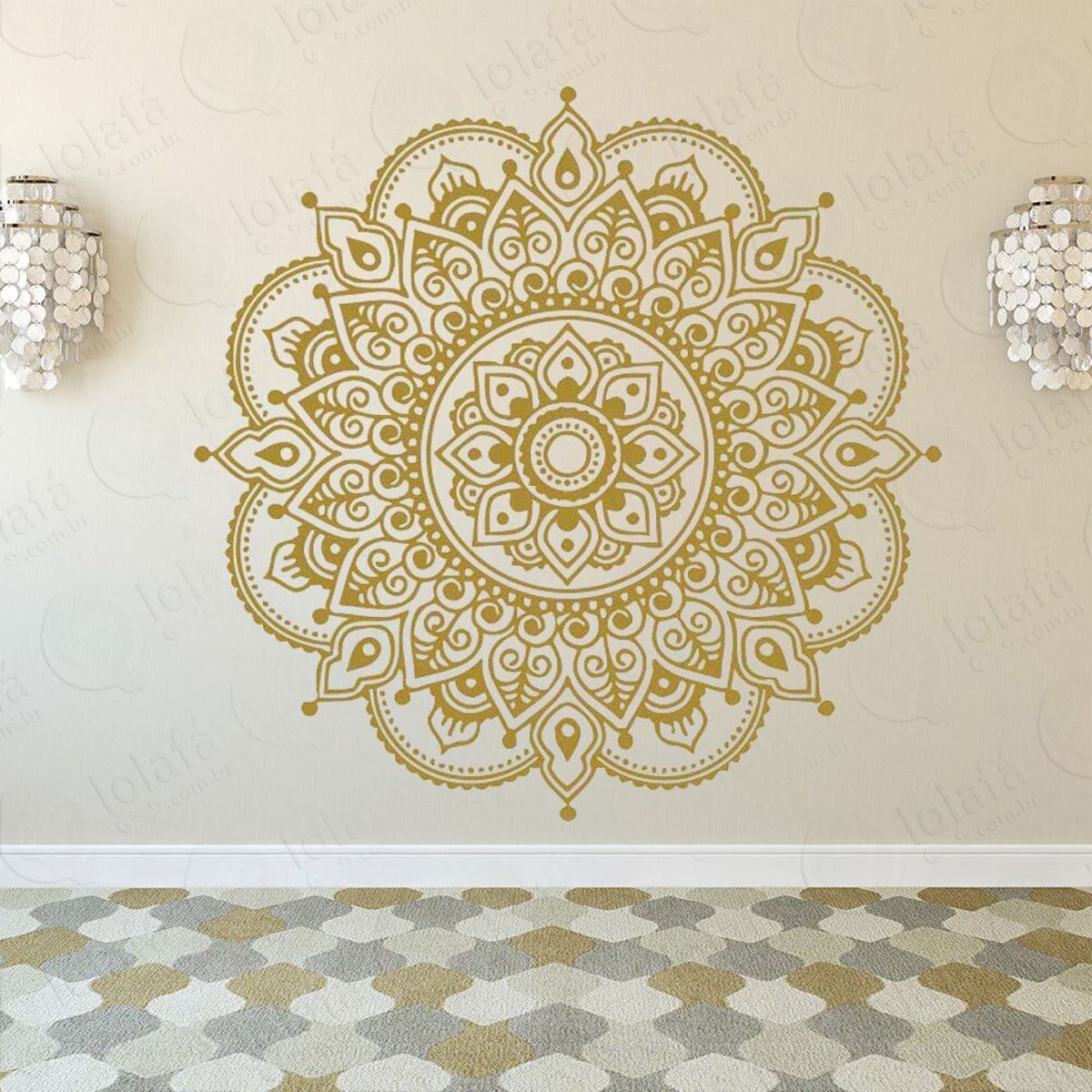 Mandala Para Abrir Caminhos Adesivo de Parede Decorativo para Casa, Quarto, Sala e Vidro Mod:10