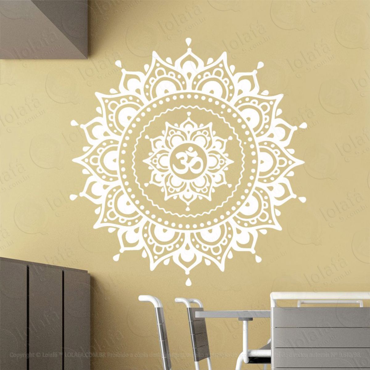 Mandala Do Equilíbrio Adesivo de Parede Decorativo para Casa, Quarto, Sala e Vidro Mod:11