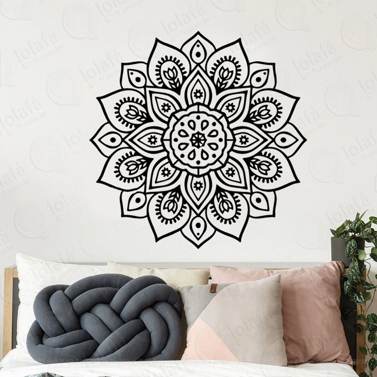 Mandala Para Atrair o Amor Adesivo de Parede Decorativo para Casa, Quarto, Sala e Vidro Mod:12