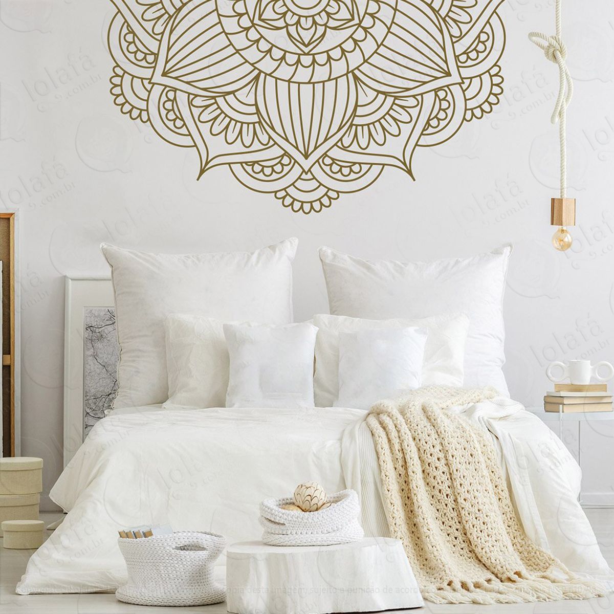 Mandala Para Sucesso no Amor Adesivo de Parede Decorativo para Casa, Quarto, Sala e Vidro Mod:15