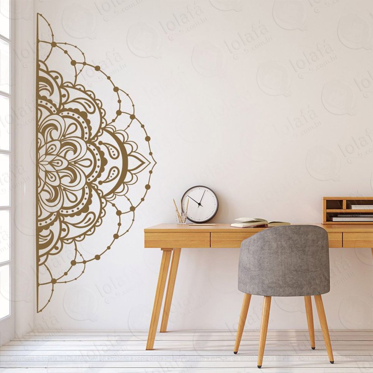 Mandala Para Sucesso no Trabalho Adesivo de Parede Decorativo para Casa, Quarto, Sala e Vidro Mod:16