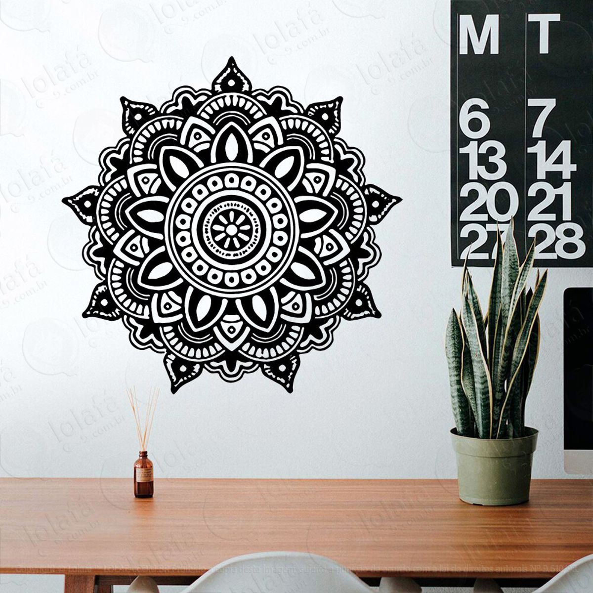 Mandala Para Atrair Saúde Adesivo de Parede Decorativo para Casa, Quarto, Sala e Vidro Mod:22