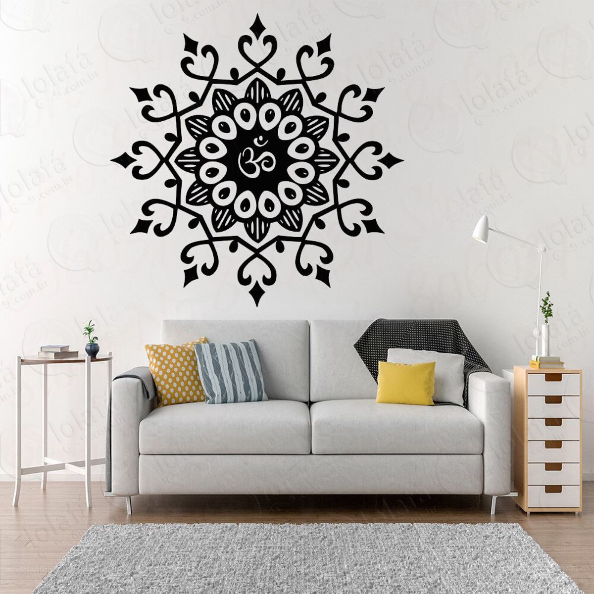 Mandala Para Equilíbrio Interior Adesivo de Parede Decorativo para Casa, Quarto, Sala e Vidro Mod:31