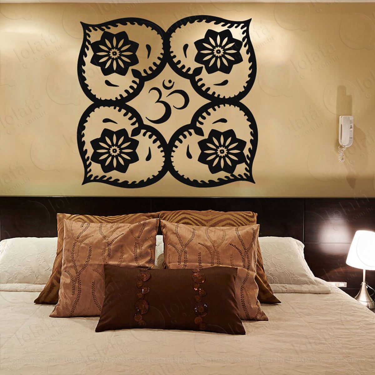 Mandala Para Equilíbrio no Amor Adesivo de Parede Decorativo para Casa, Quarto, Sala e Vidro Mod:35