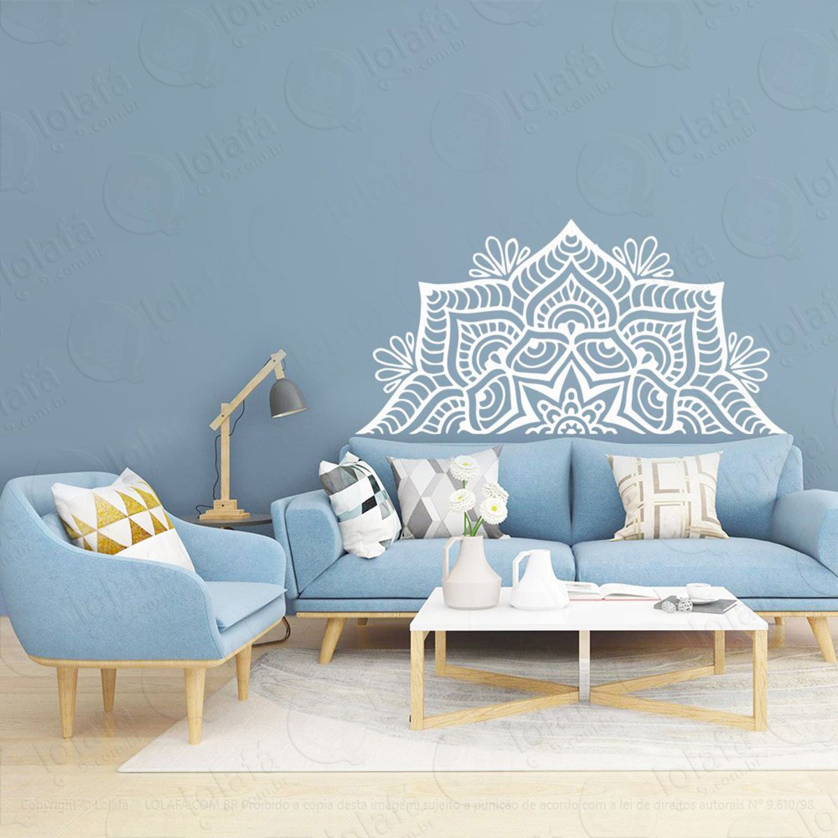 Mandala Da Esperança Adesivo de Parede Decorativo para Casa, Quarto, Sala e Vidro Mod:39