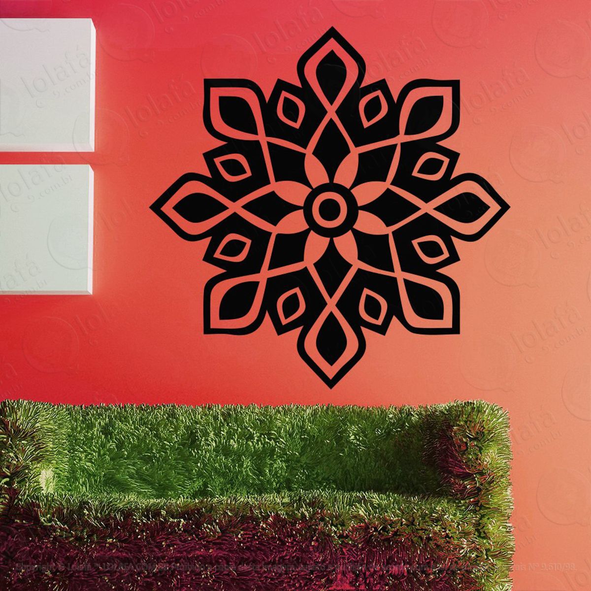 Mandala Da Integridade Adesivo de Parede Decorativo para Casa, Quarto, Sala e Vidro Mod:43