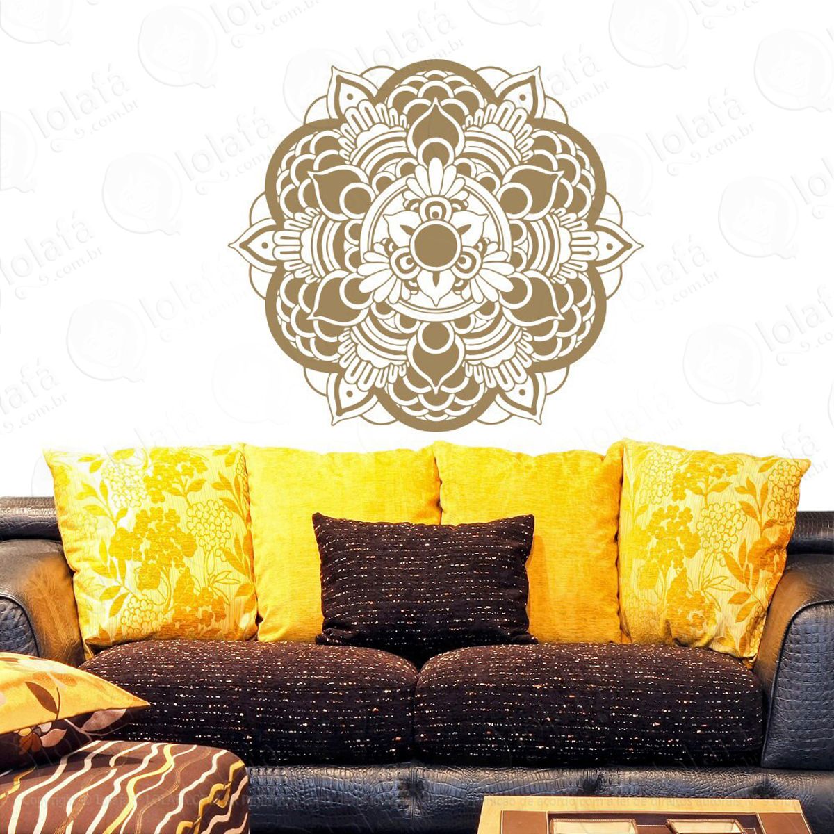 Mandala Da Fé e Equilíbrio Adesivo de Parede Decorativo para Casa, Quarto, Sala e Vidro Mod:46