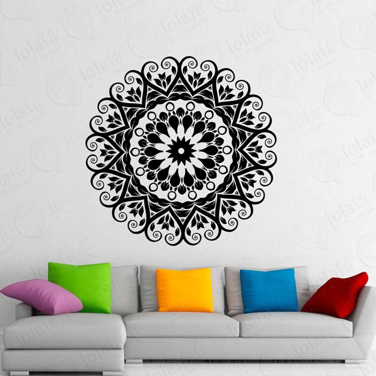 Mandala Do Altruísmo Adesivo de Parede Decorativo para Casa, Quarto, Sala e Vidro Mod:48