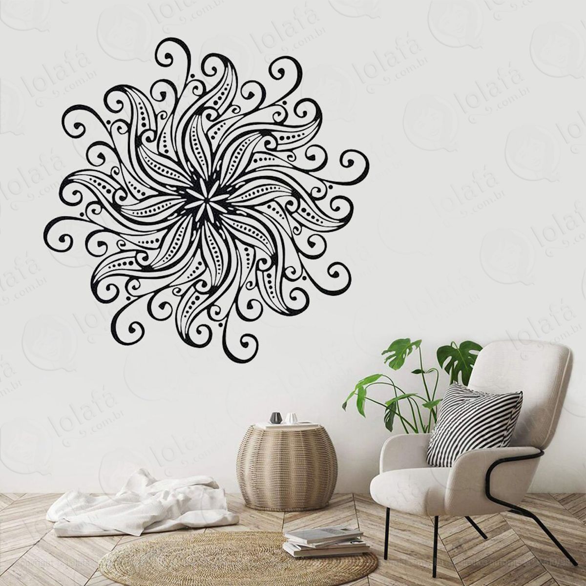 Mandala Para Semear o Otimismo Adesivo de Parede Decorativo para Casa, Quarto, Sala e Vidro Mod:49