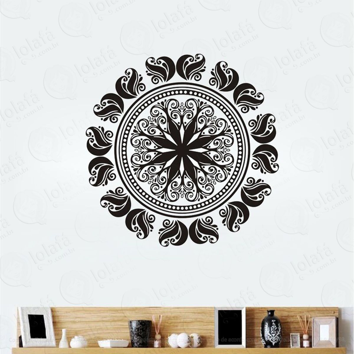 Mandala Da Bondade e Harmonia Adesivo de Parede Decorativo para Casa, Quarto, Sala e Vidro Mod:51