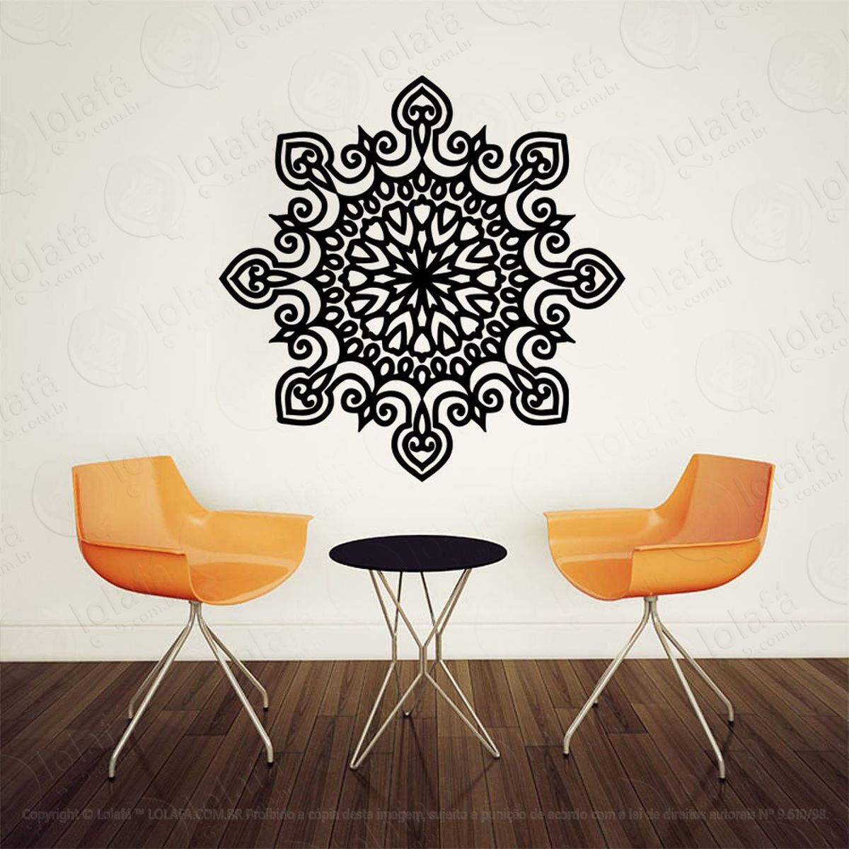 Mandala Para Bênção do Lar Adesivo de Parede Decorativo para Casa, Quarto, Sala e Vidro Mod:52