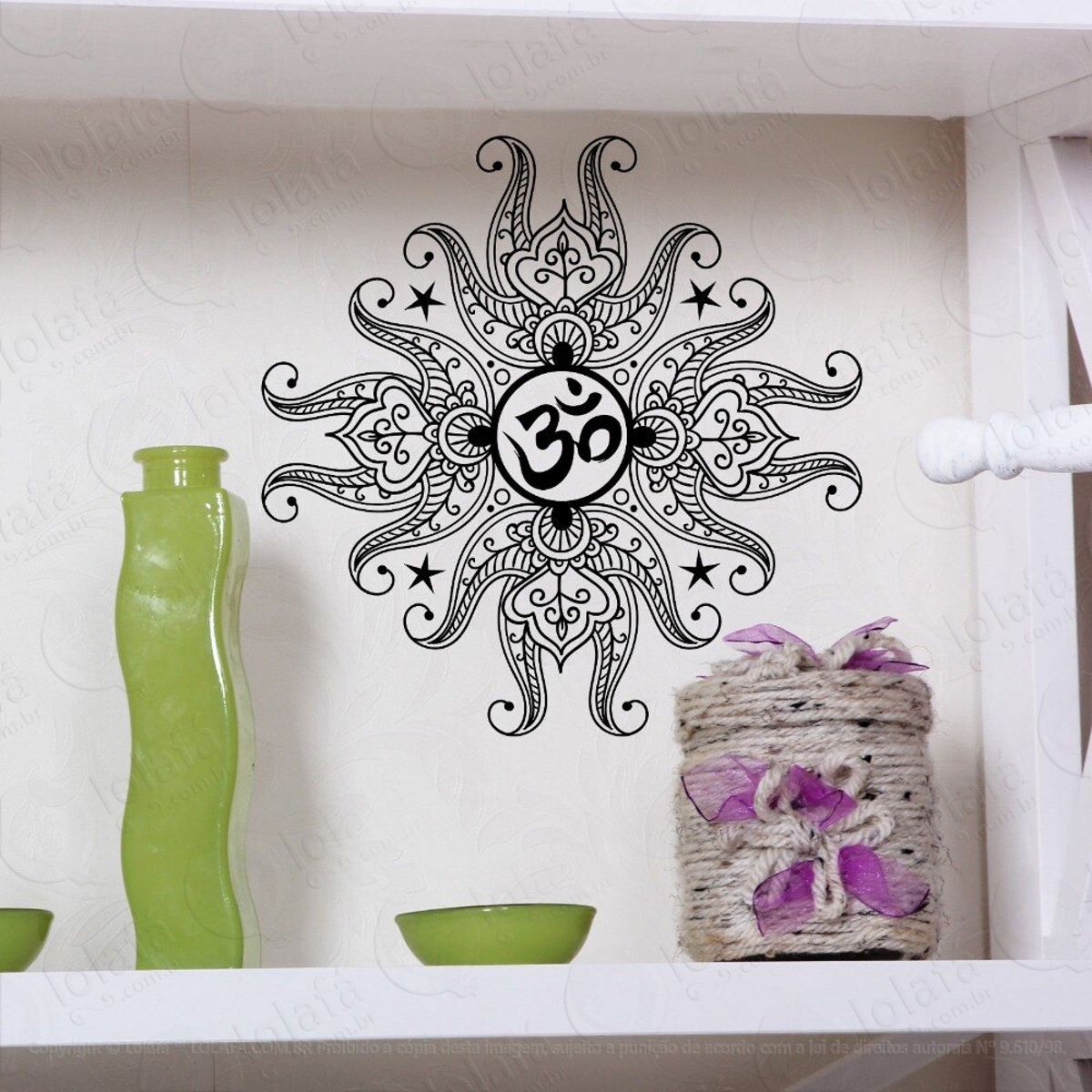 Mandala Para Equilíbrio da Mente Adesivo de Parede Decorativo para Casa, Quarto, Sala e Vidro Mod:54