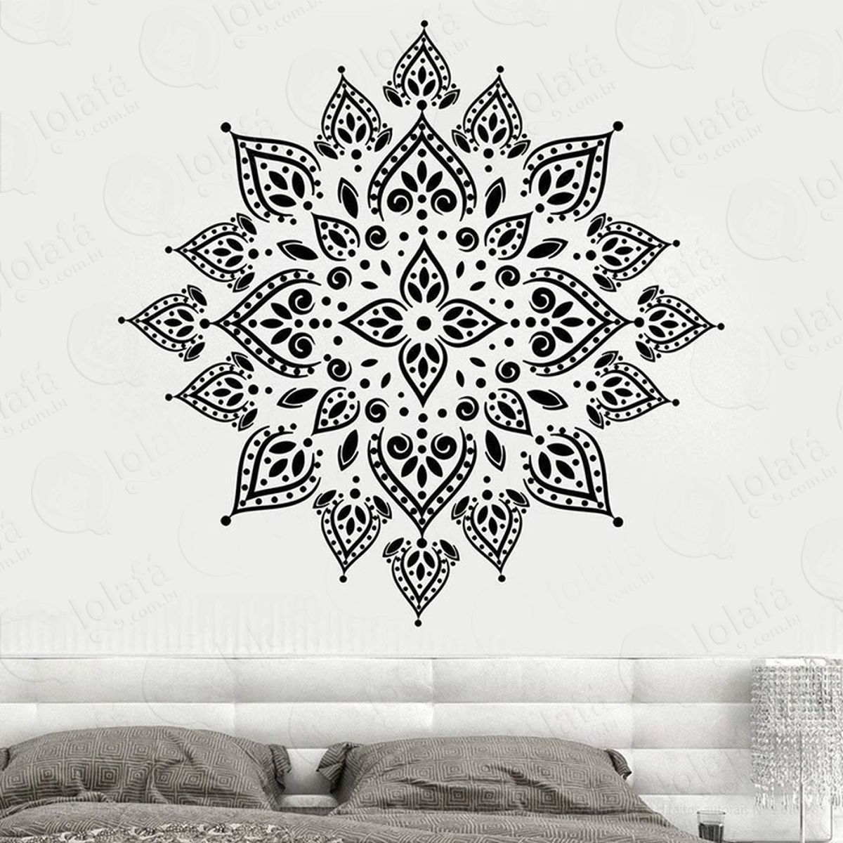 Mandala Do Agradecimento Adesivo de Parede Decorativo para Casa, Quarto, Sala e Vidro Mod:56