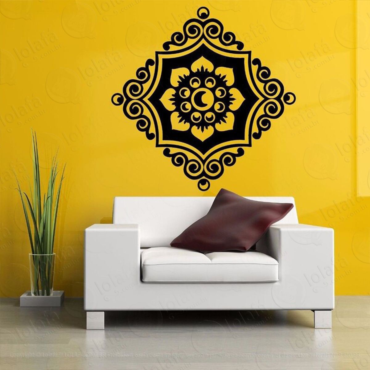 Mandala Seja Eterno Adesivo de Parede Decorativo para Casa, Quarto, Sala e Vidro Mod:67