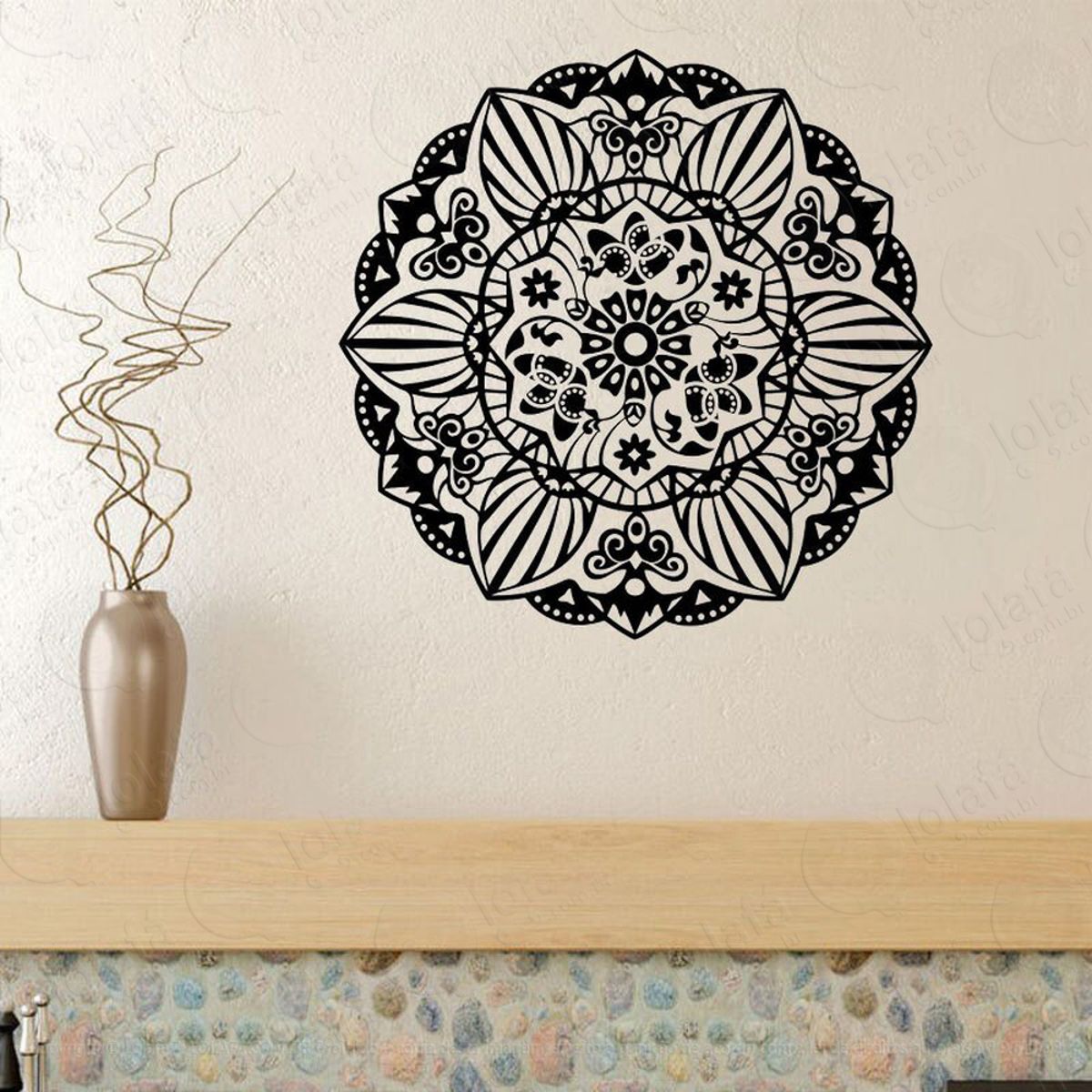 Mandala Para Proteção da Família Adesivo de Parede Decorativo para Casa, Quarto, Sala e Vidro Mod:68