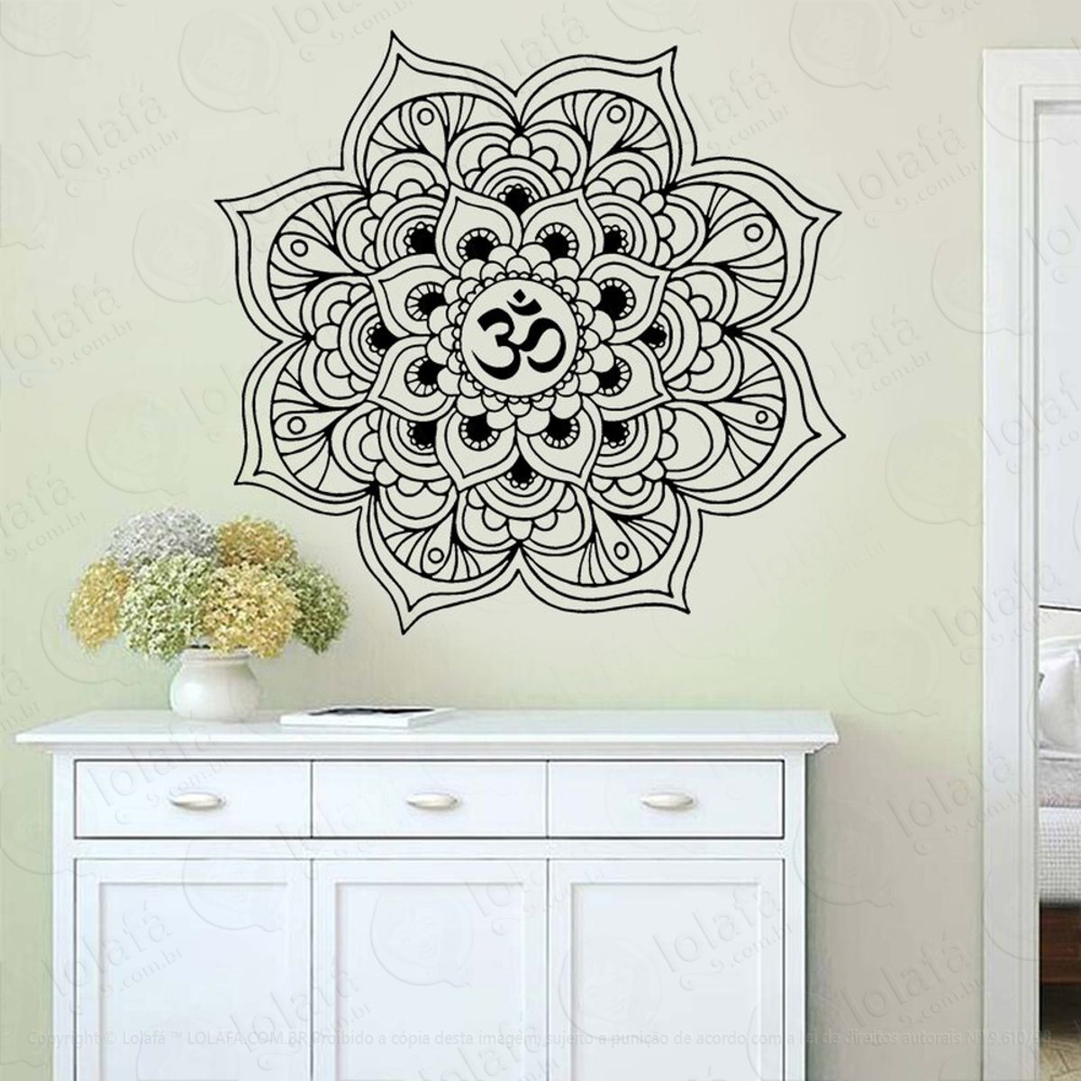 Mandala Seja Equilíbrio Adesivo de Parede Decorativo para Casa, Quarto, Sala e Vidro Mod:69