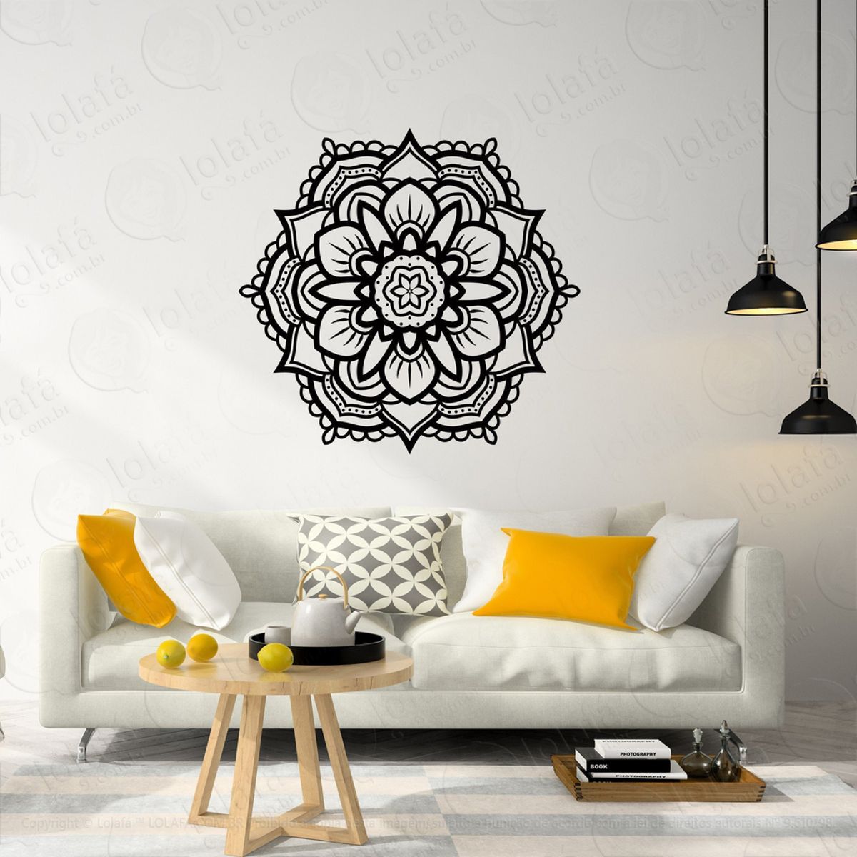 Mandala Para Proteção do Lar Adesivo de Parede Decorativo para Casa, Quarto, Sala e Vidro Mod:70