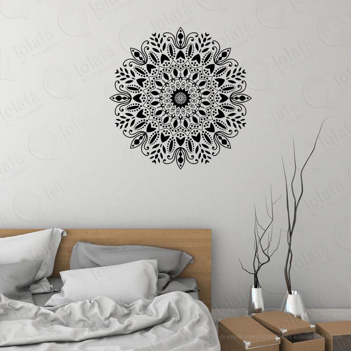 Mandala Para Fé em Si Mesmo Adesivo de Parede Decorativo para Casa, Quarto, Sala e Vidro Mod:76