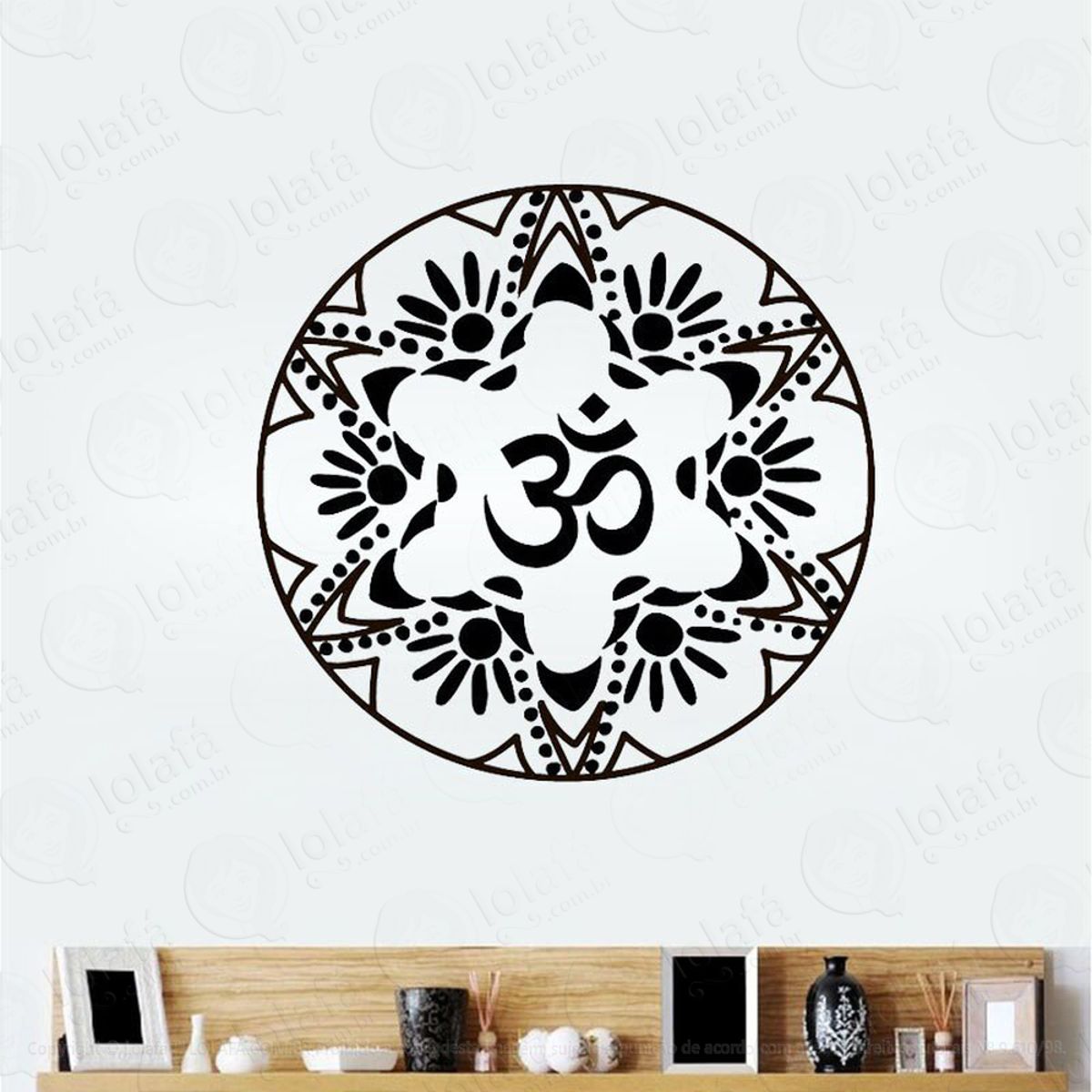 Mandala Do Autocontrole Adesivo de Parede Decorativo para Casa, Quarto, Sala e Vidro Mod:78