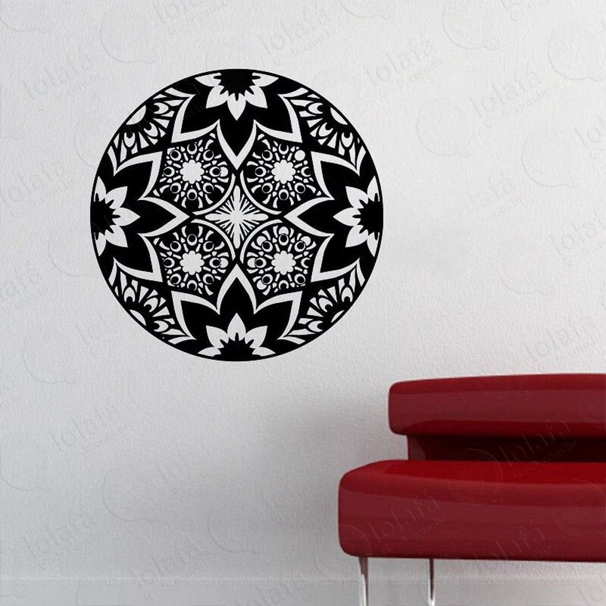 Mandala Seja Luz Adesivo de Parede Decorativo para Casa, Quarto, Sala e Vidro Mod:80