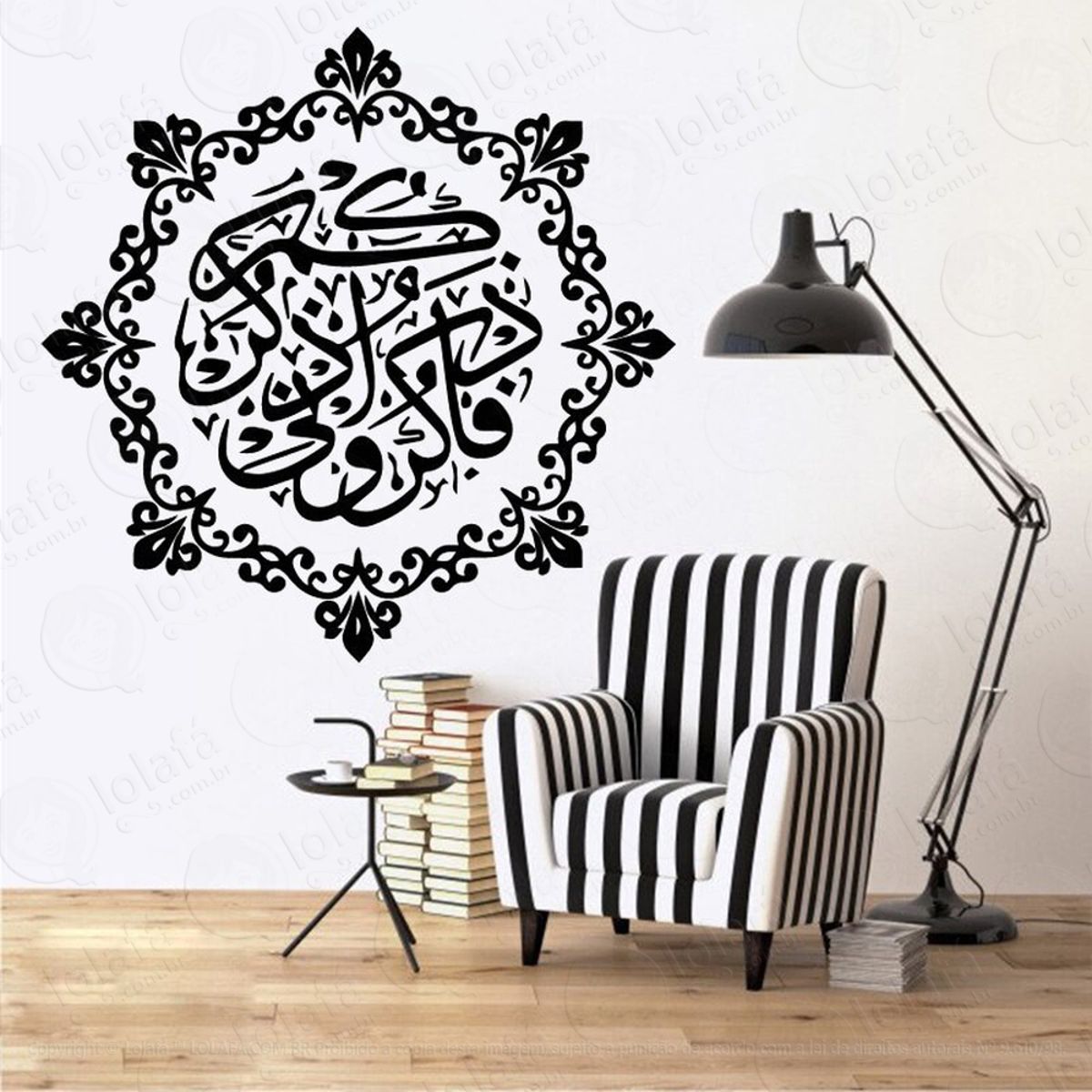 Mandala Para Cultivar Bons Pensamentos Adesivo de Parede Decorativo para Casa, Quarto, Sala e Vidro Mod:81