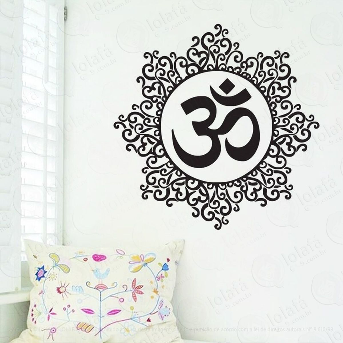 Mandala Para Busca do Eu Interior Adesivo de Parede Decorativo para Casa, Quarto, Sala e Vidro Mod:84