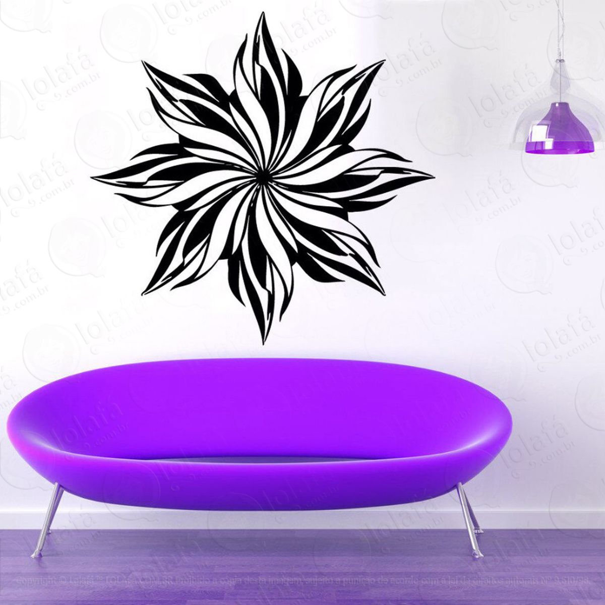 Mandala Para Seguir por Bons Caminhos Adesivo de Parede Decorativo para Casa, Quarto, Sala e Vidro Mod:89