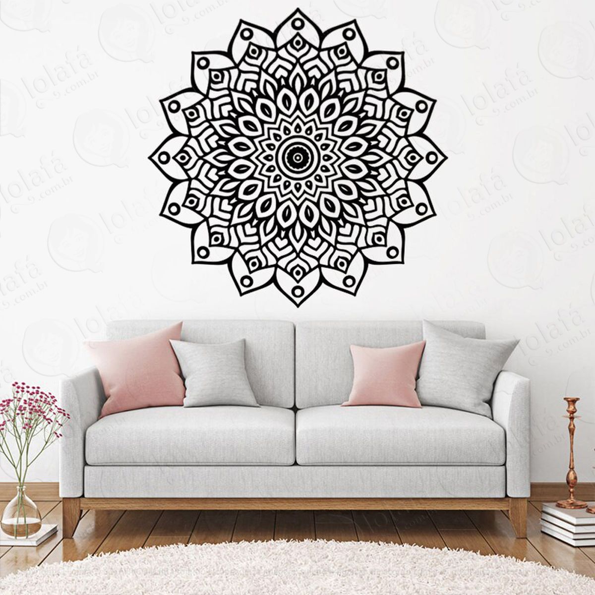 Mandala Mentalize que Realiza Adesivo de Parede Decorativo para Casa, Quarto, Sala e Vidro Mod:90
