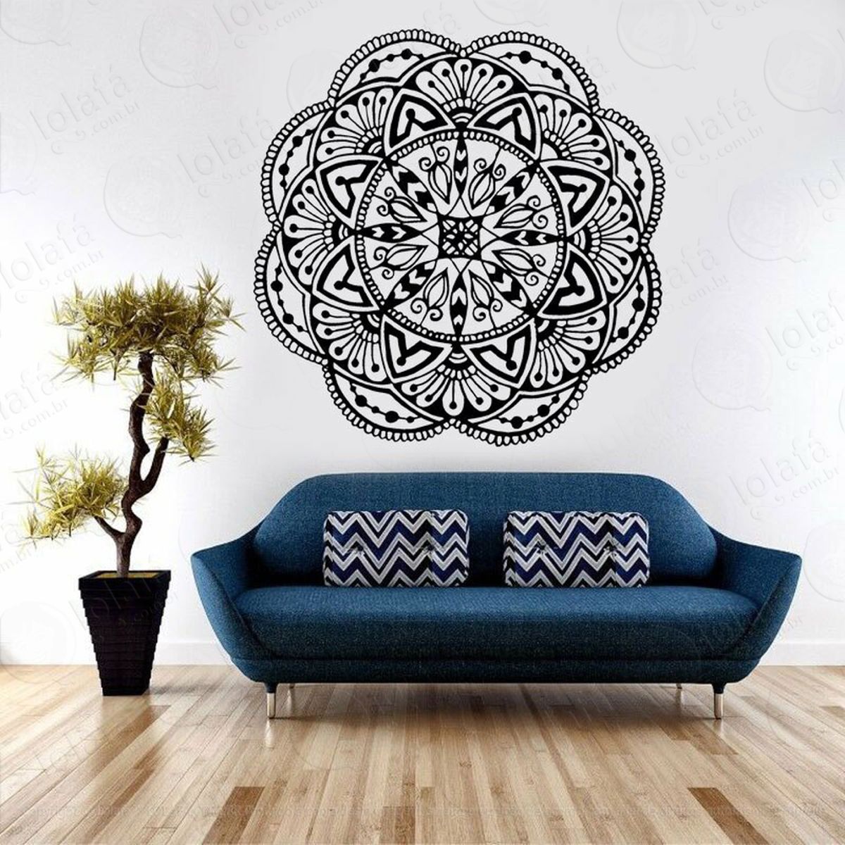 Mandala Para Harmonia Interior Adesivo de Parede Decorativo para Casa, Quarto, Sala e Vidro Mod:91