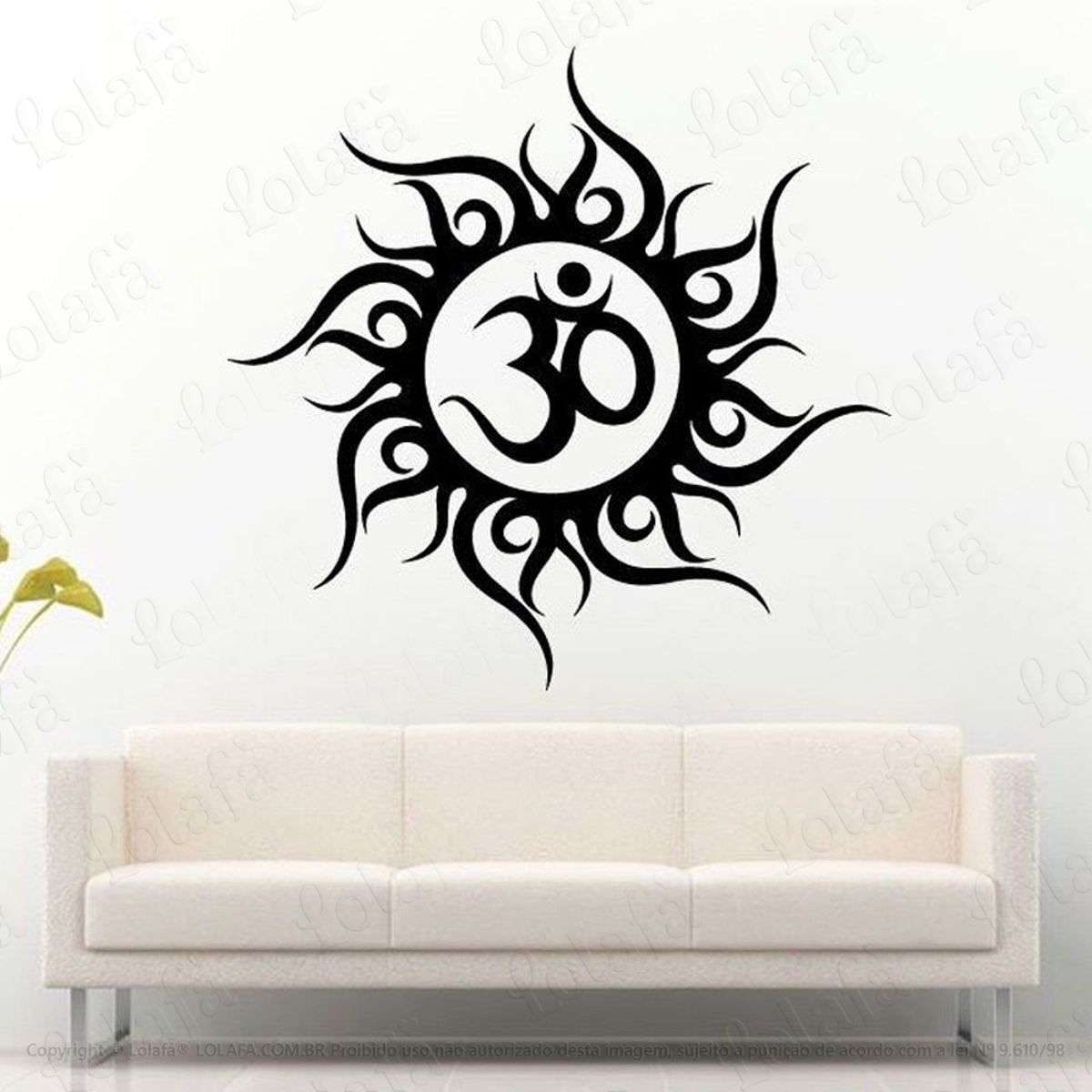 Mandala Seja Livre Adesivo de Parede Decorativo para Casa, Quarto, Sala e Vidro Mod:95
