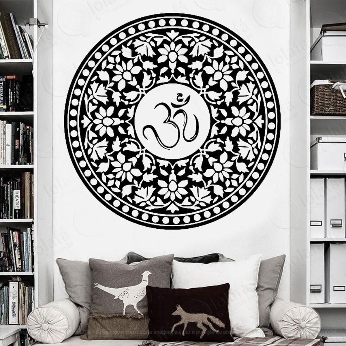 Mandala Para Resplandecer a Força Interior Adesivo de Parede Decorativo para Casa, Quarto, Sala e Vidro Mod:96
