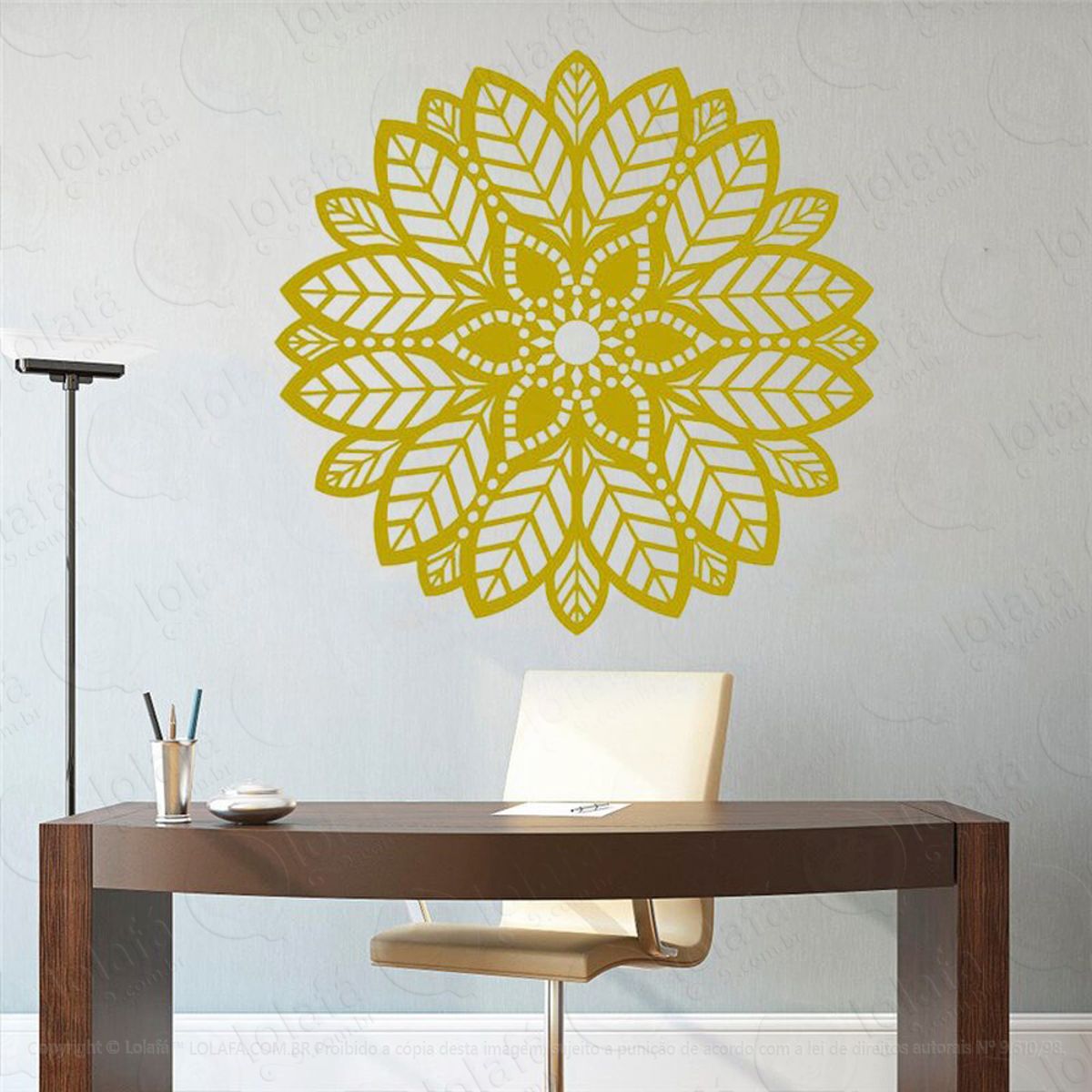 Mandala Da Amizade Adesivo de Parede Decorativo para Casa, Quarto, Sala e Vidro Mod:105