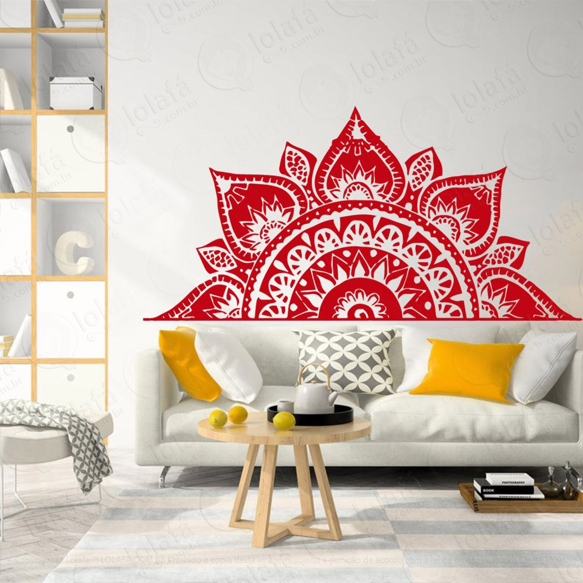 Mandala Da Gratidão pela Vida Adesivo de Parede Decorativo para Casa, Quarto, Sala e Vidro Mod:108