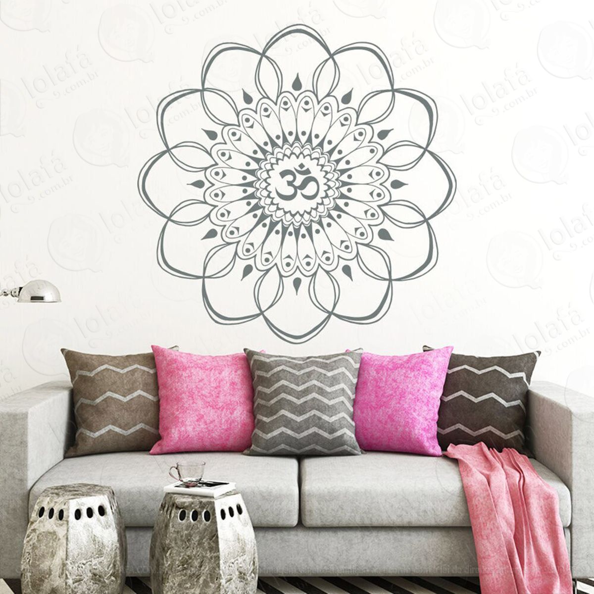Mandala Para Equilíbrio do Universo Interior Adesivo de Parede Decorativo para Casa, Quarto, Sala e Vidro Mod:112