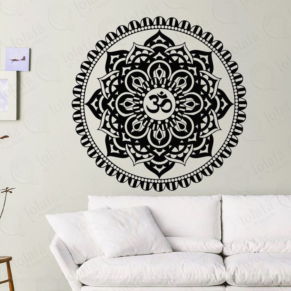 Mandala Para Equilíbrio Pessoal Adesivo de Parede Decorativo para Casa, Quarto, Sala e Vidro Mod:115