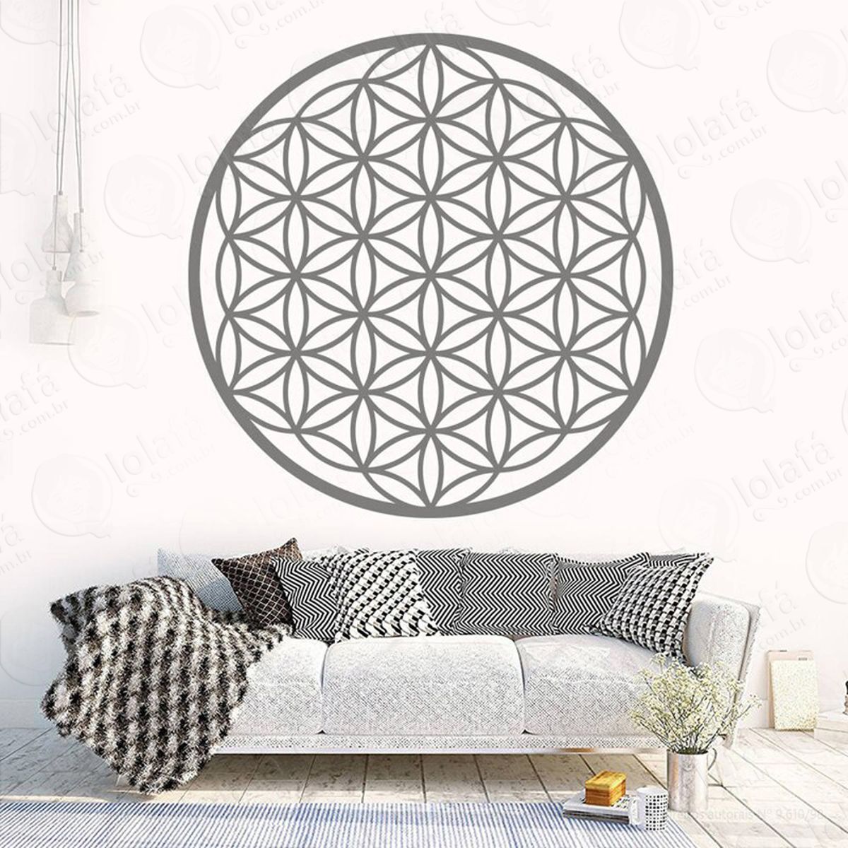 Mandala Para Filtrar as Energias Negativas Adesivo de Parede Decorativo para Casa, Quarto, Sala e Vidro Mod:116