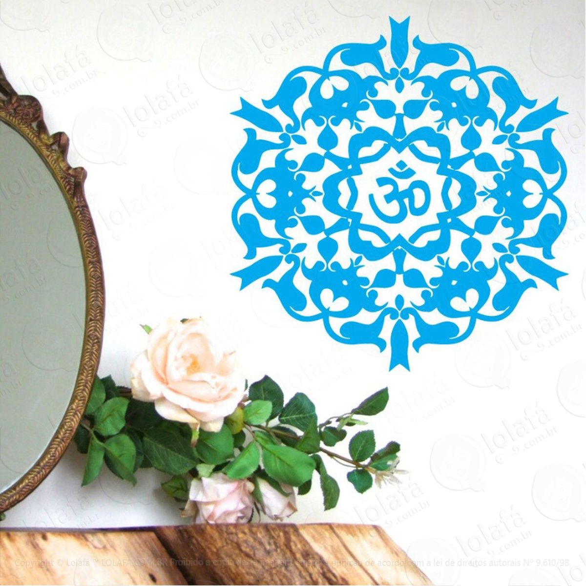 Mandala Para Equilibrar as Energias Adesivo de Parede Decorativo para Casa, Quarto, Sala e Vidro Mod:128