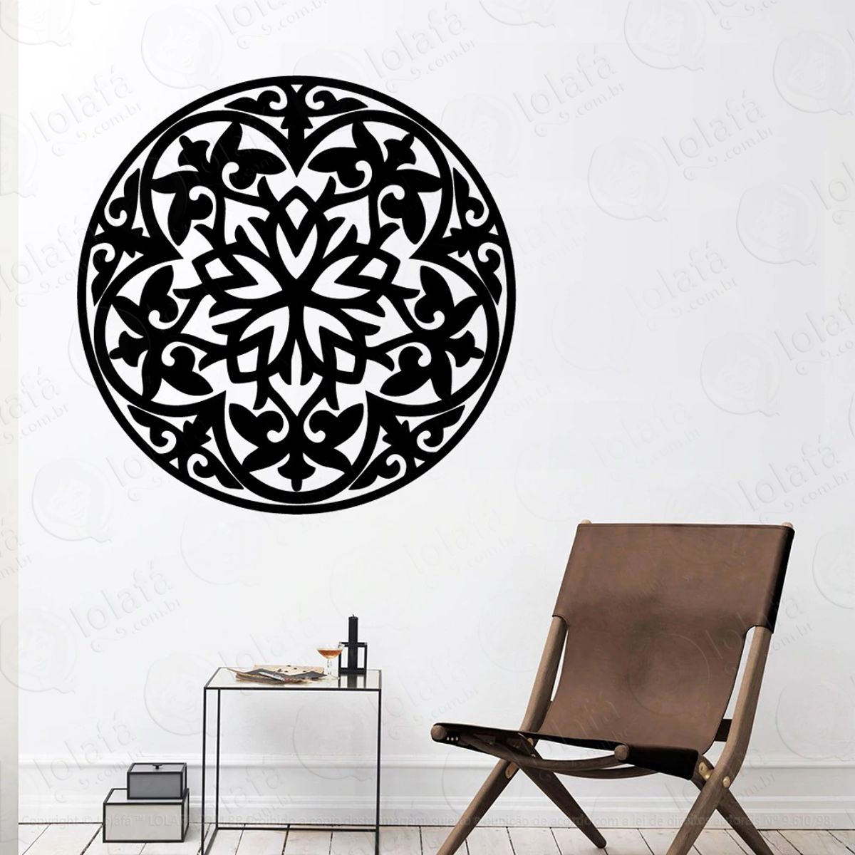 Mandala Para Superar os desafios Adesivo de Parede Decorativo para Casa, Quarto, Sala e Vidro Mod:140