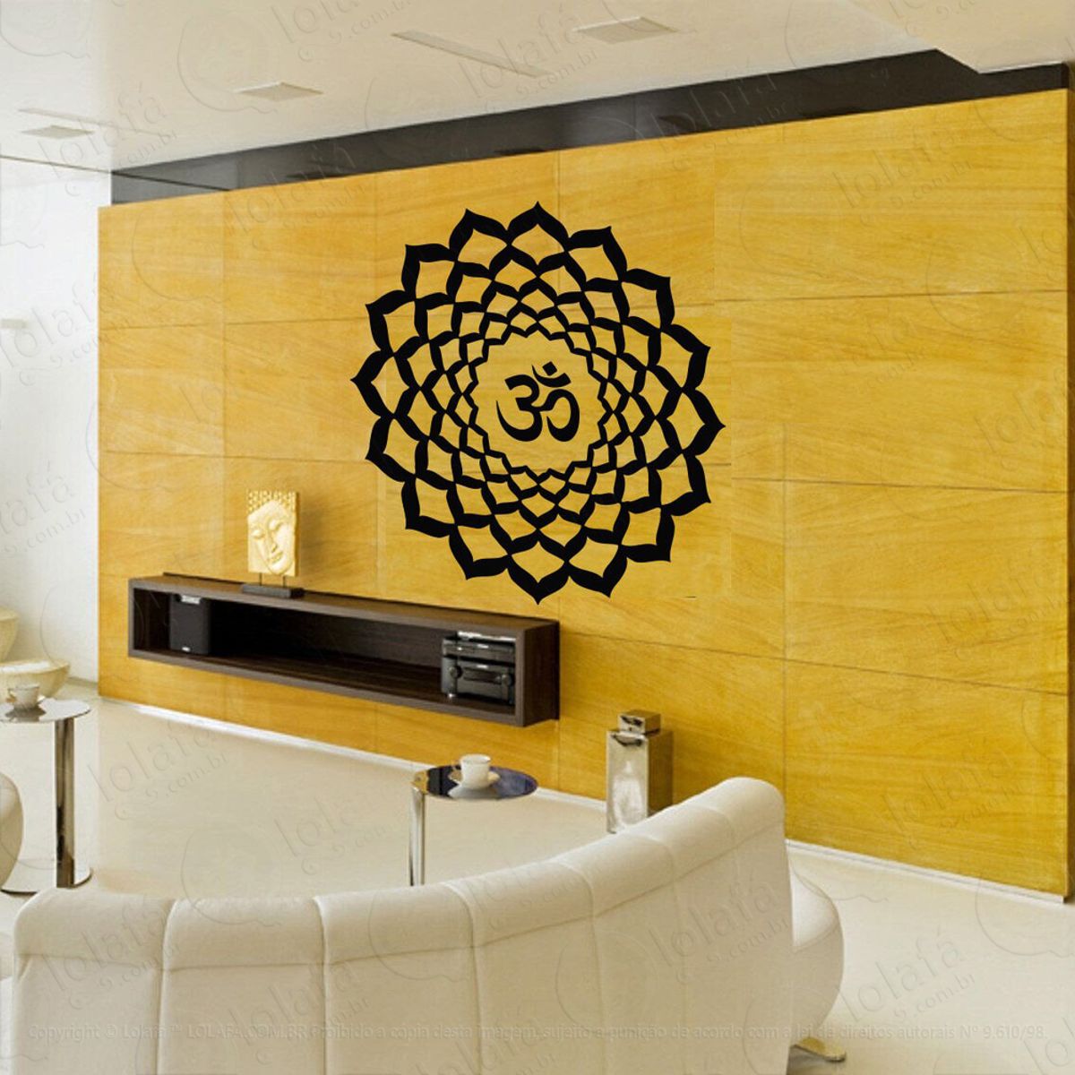 Mandala Para Equilibrar as Energias Adesivo de Parede Decorativo para Casa, Quarto, Sala e Vidro Mod:155