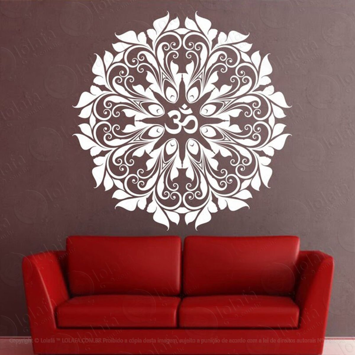 Mandala Para Expandir a Mente Adesivo de Parede Decorativo para Casa, Quarto, Sala e Vidro Mod:156