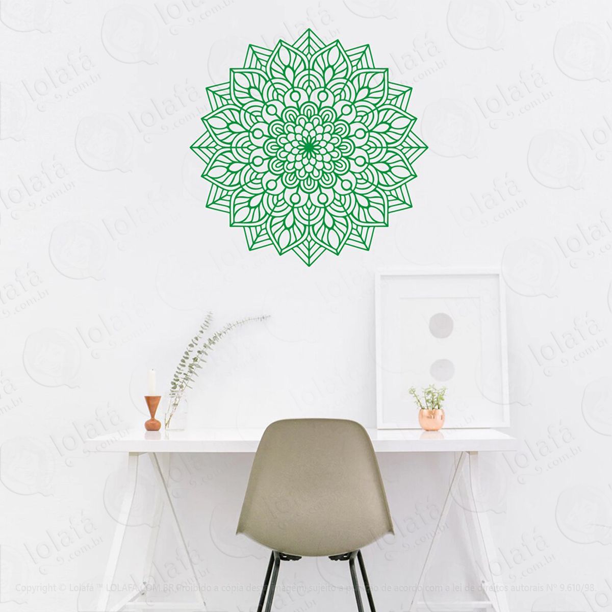 Mandala Para Foco no Objetivo Adesivo de Parede Decorativo para Casa, Quarto, Sala e Vidro Mod:157