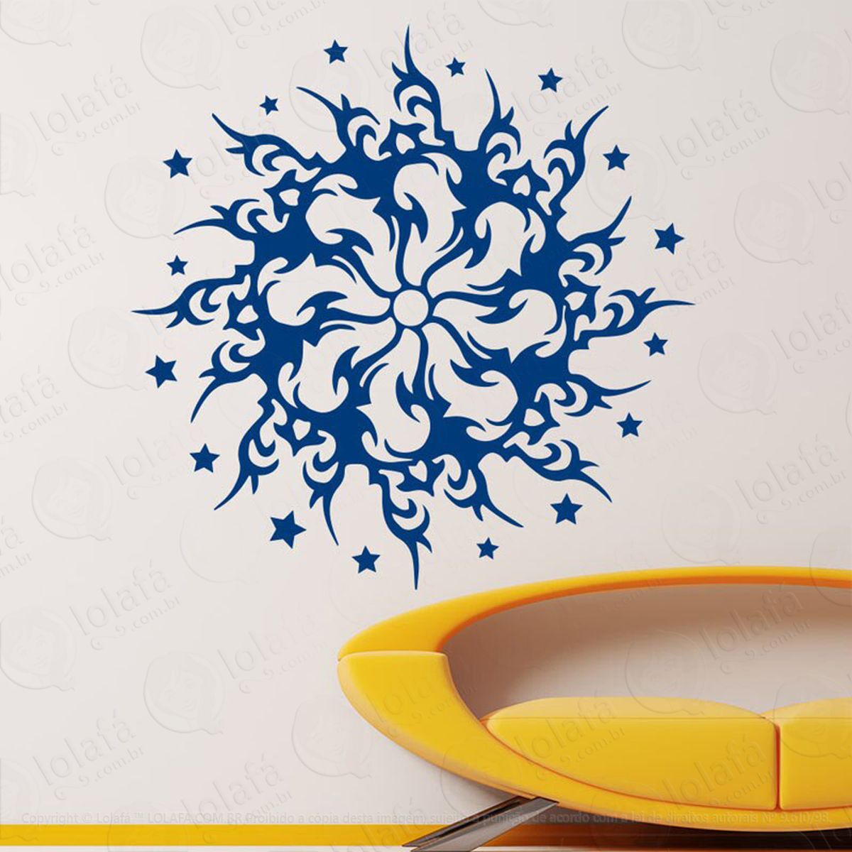Mandala Seja Esperança Adesivo de Parede Decorativo para Casa, Quarto, Sala e Vidro Mod:158