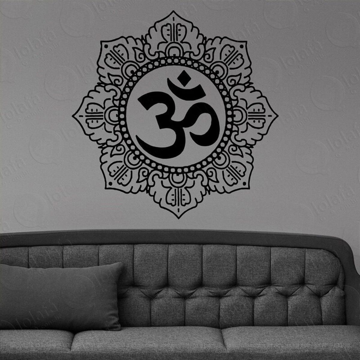Mandala Para Equilíbrio Interior Adesivo de Parede Decorativo para Casa, Quarto, Sala e Vidro Mod:161
