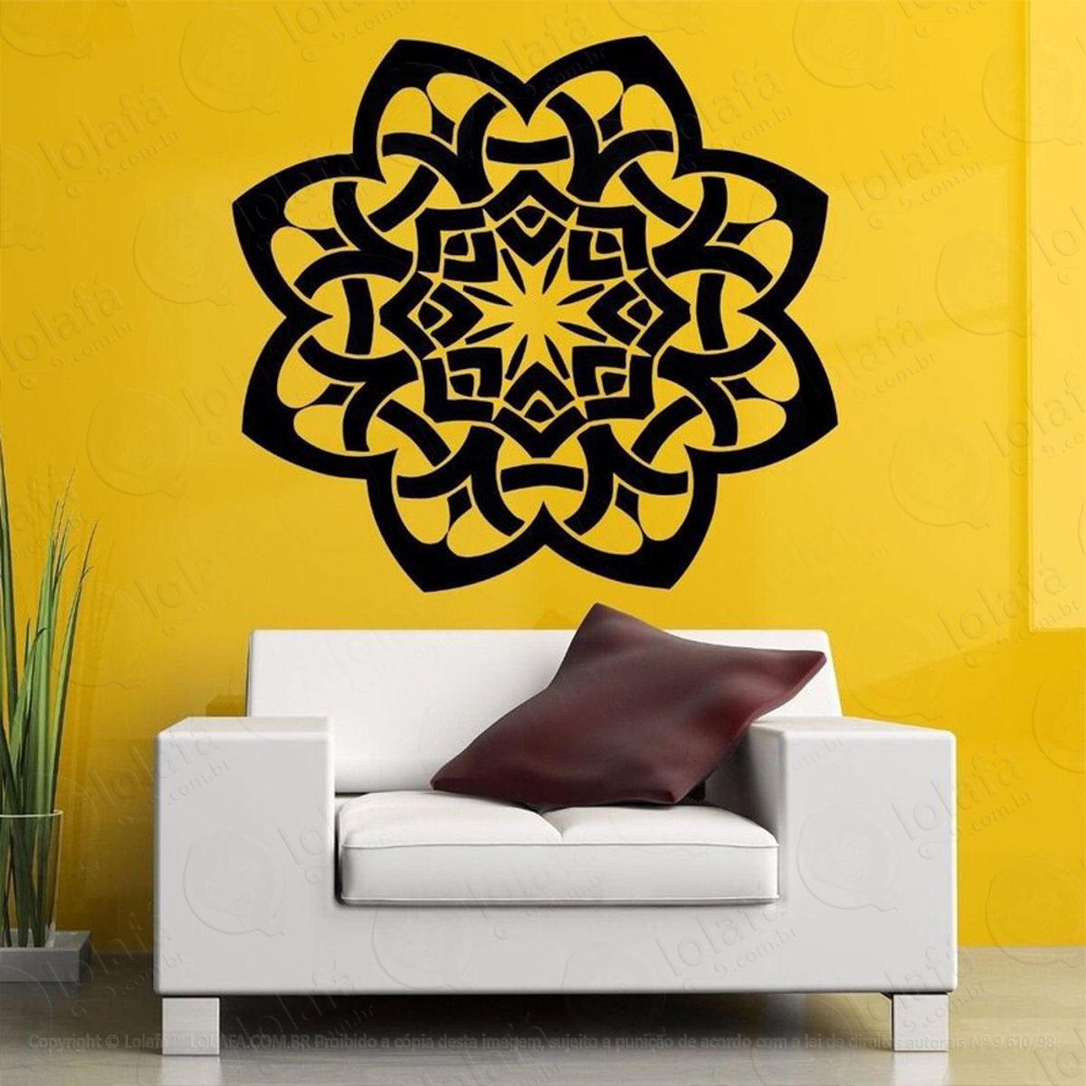 Mandala Para Sucesso na Vida Adesivo de Parede Decorativo para Casa, Quarto, Sala e Vidro Mod:170
