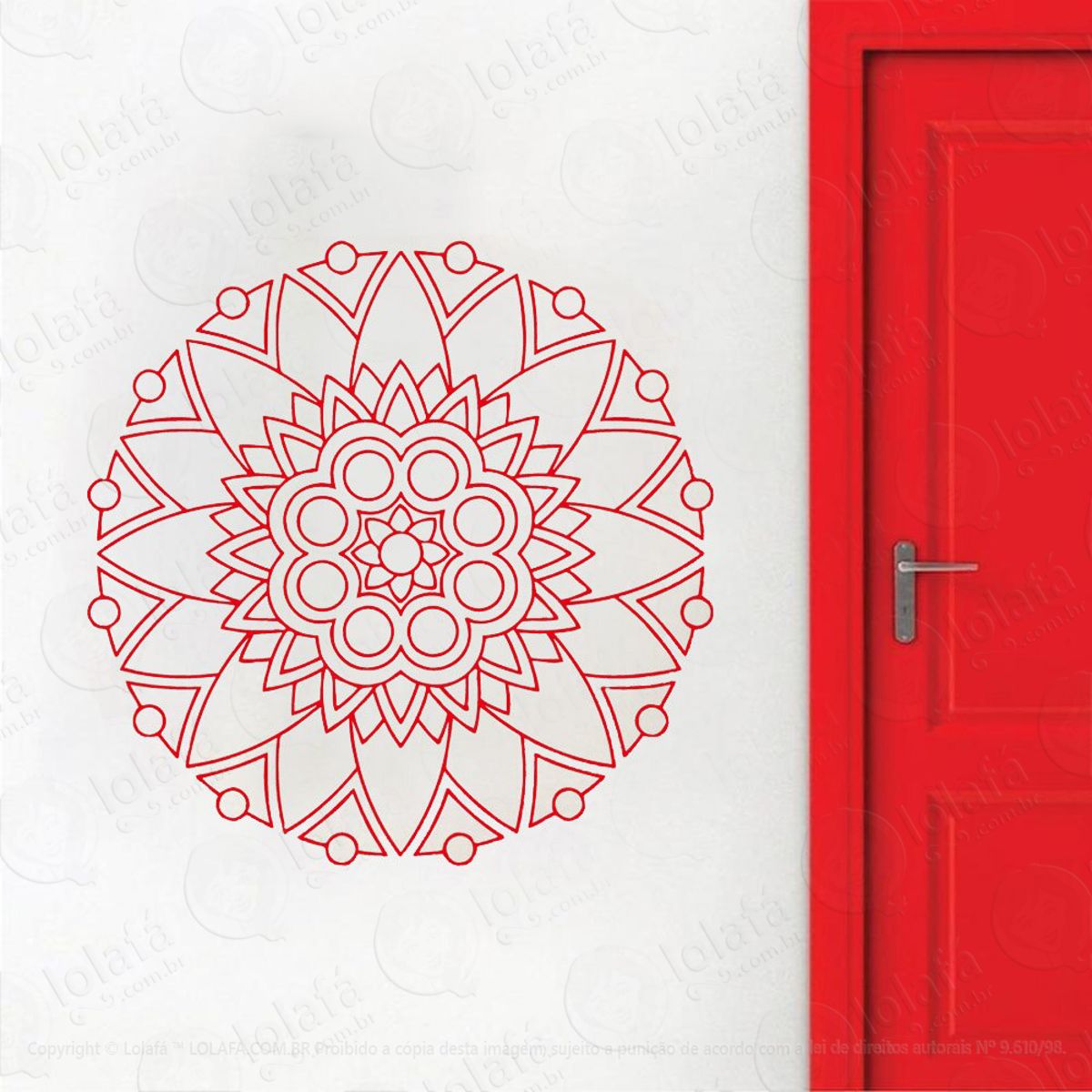 Mandala Da Integridade Adesivo de Parede Decorativo para Casa, Quarto, Sala e Vidro Mod:177