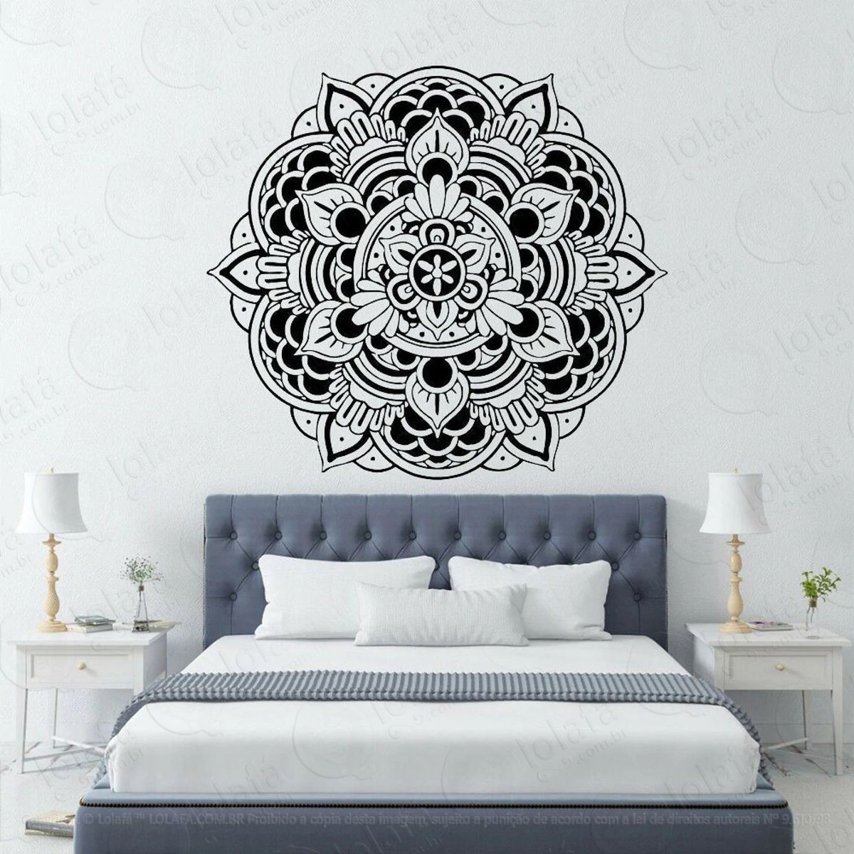 Mandala Para Atrair o Amor Adesivo de Parede Decorativo para Casa, Quarto, Sala e Vidro Mod:186